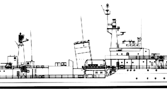 Эсминец IIS Artemiz [Ex HMS Sluys Destroyer] - чертежи, габариты, рисунки